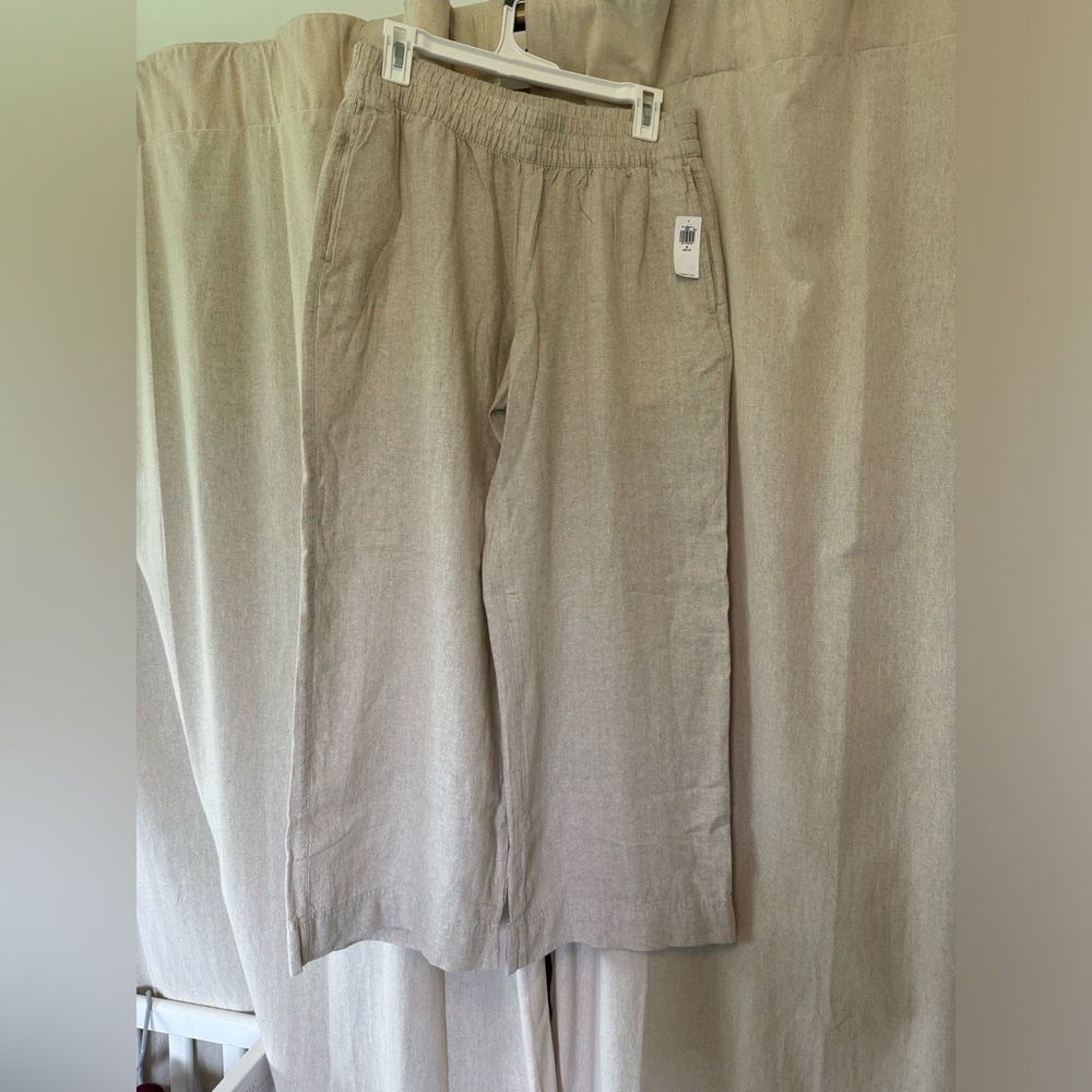 Old Navy Linen Blend Wide Leg Pant - medium petite